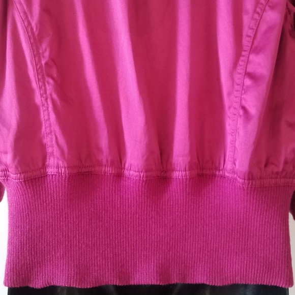 OUTER EDGE Pink Crop Bomber Jacket JR XL - Picture 7 of 8